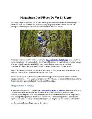 magasinez des pi ces de vtt en ligne