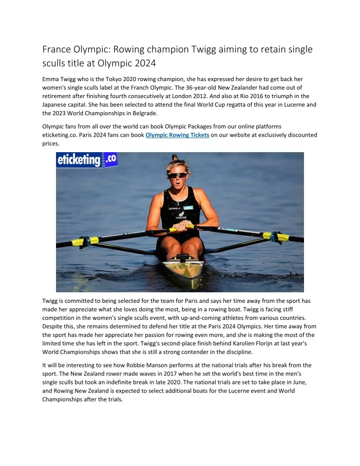 france olympic rowing champion twigg aiming