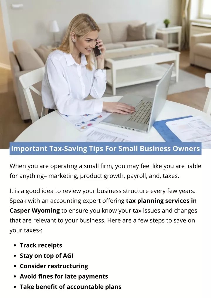 important tax saving tips for small business