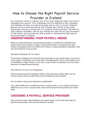 how to choose the right payroll service provider