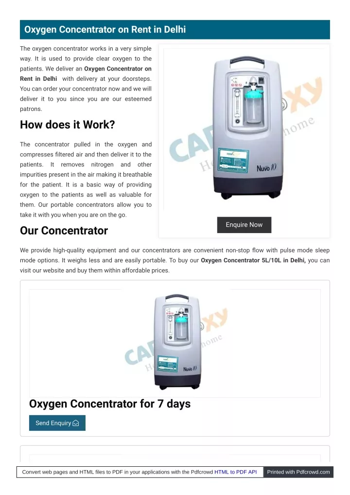 oxygen concentrator on rent in delhi