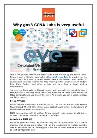 Why gns3 CCNA Labs is very useful