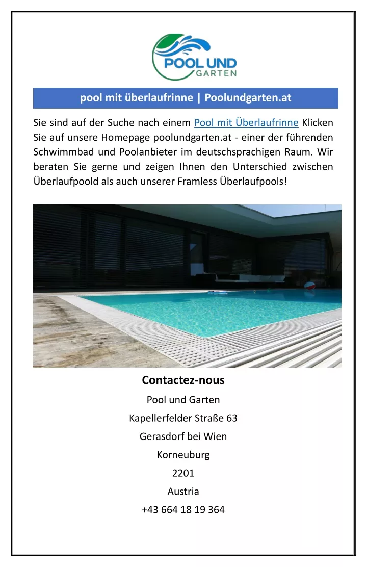 pool mit berlaufrinne poolundgarten at