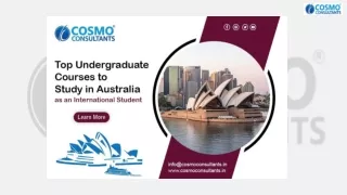 Top Undergraduate Courses to Study in Australia