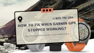 Your Garmin GPS Stopped Working? Reach 1-8057912114 Garmin GPS Not Connecting