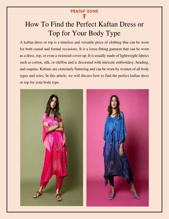 how to find the perfect kaftan dress