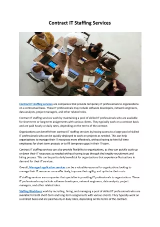 contract it staffing services