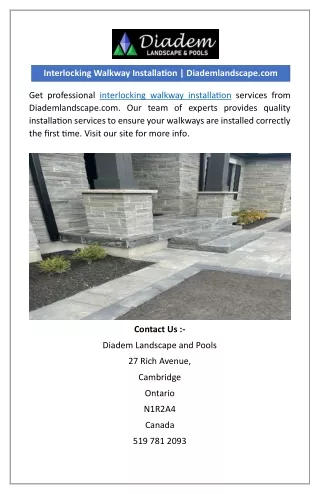 interlocking walkway installation diademlandscape