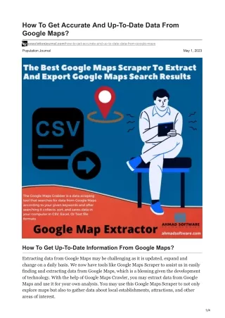 how to get accurate and up to date data from
