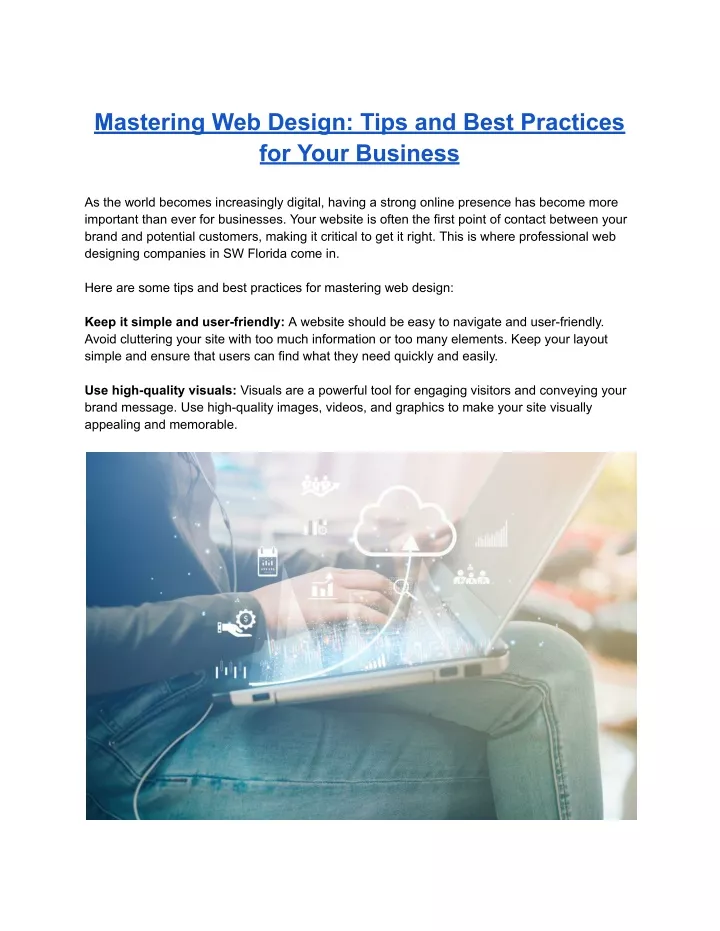 mastering web design tips and best practices