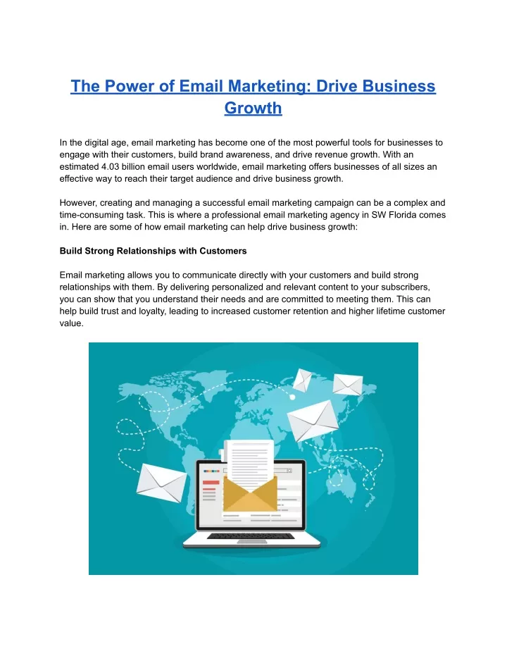 the power of email marketing drive business growth