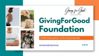 Education Donation - GivingForGood