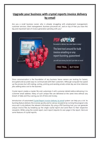 upgrade your business with crystal reports