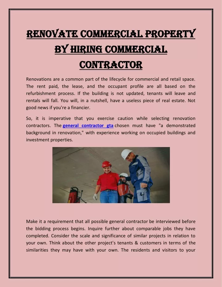 renovate commercial property renovate commercial
