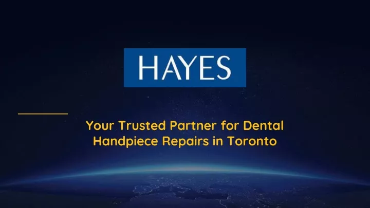 your trusted partner for dental handpiece repairs in toronto