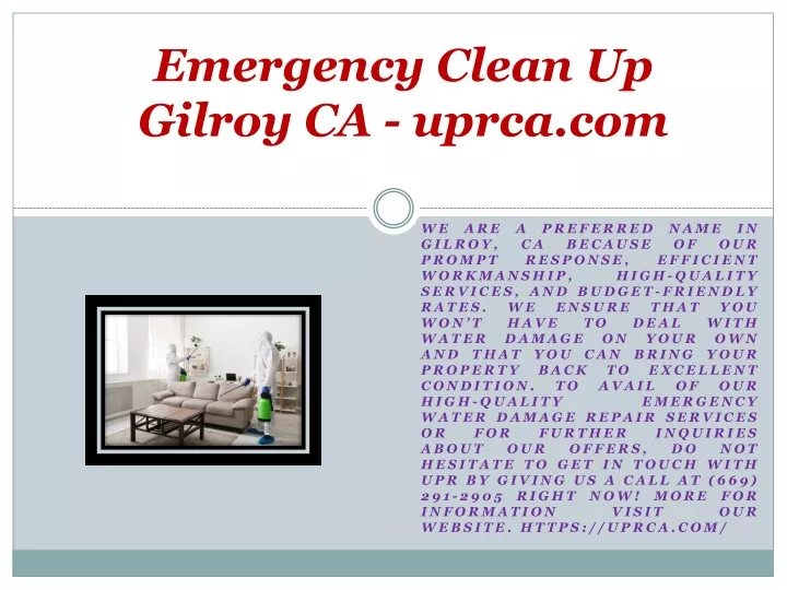 emergency clean up gilroy ca uprca com