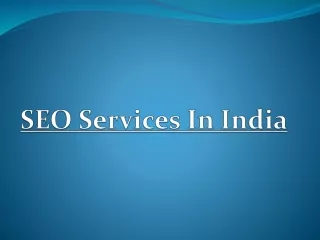 SEO Services In India