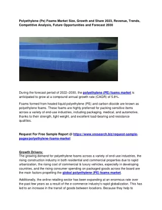 polyethylene pe foams market size growth