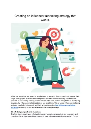 creating an influencer marketing strategy that