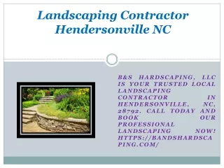 Landscaping Contractor Hendersonville NC