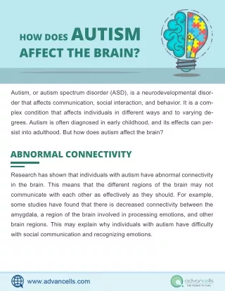 How Does Autism Affect The Brain?