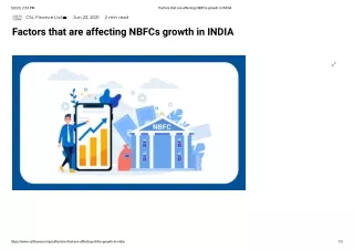 Factors that are affecting NBFCs growth in INDIA | csl finance