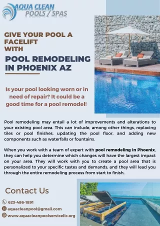 Give Your Pool a Facelift with Pool Remodeling in Phoenix Az