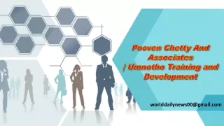 pooven chetty and associates umnotho training and development