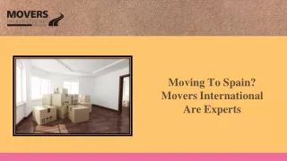 Moving To Spain Movers International Are Experts