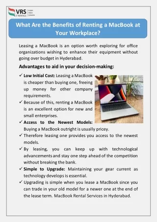 What Are the Benefits of Renting a MacBook at Your Workplace?