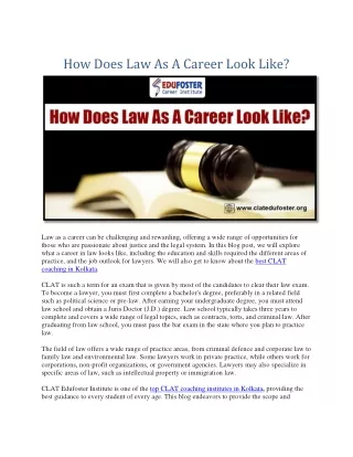 How Does Law As A Career Look like