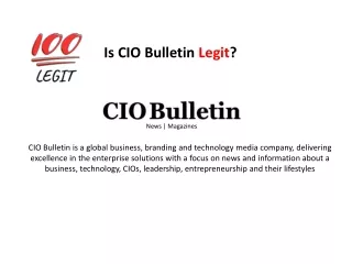 Is CIO Bulletin Legit?