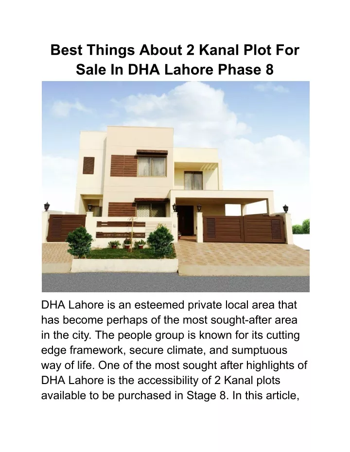 best things about 2 kanal plot for sale