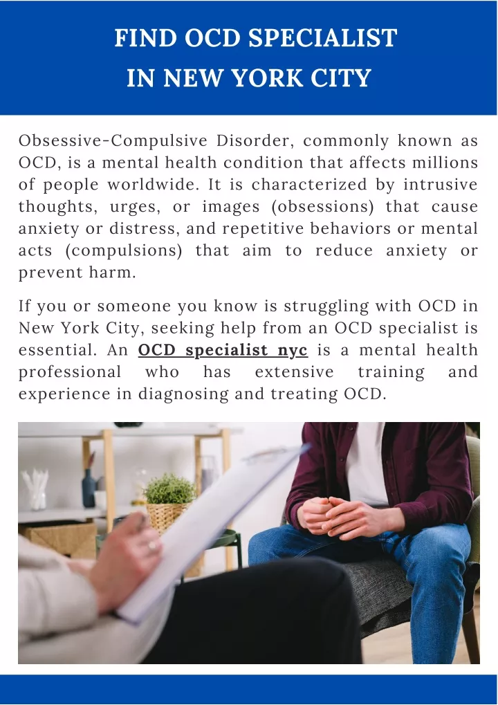 find ocd specialist in new york city