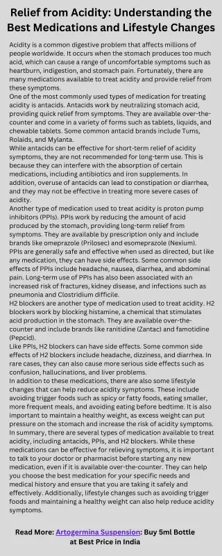 relief from acidity understanding the best