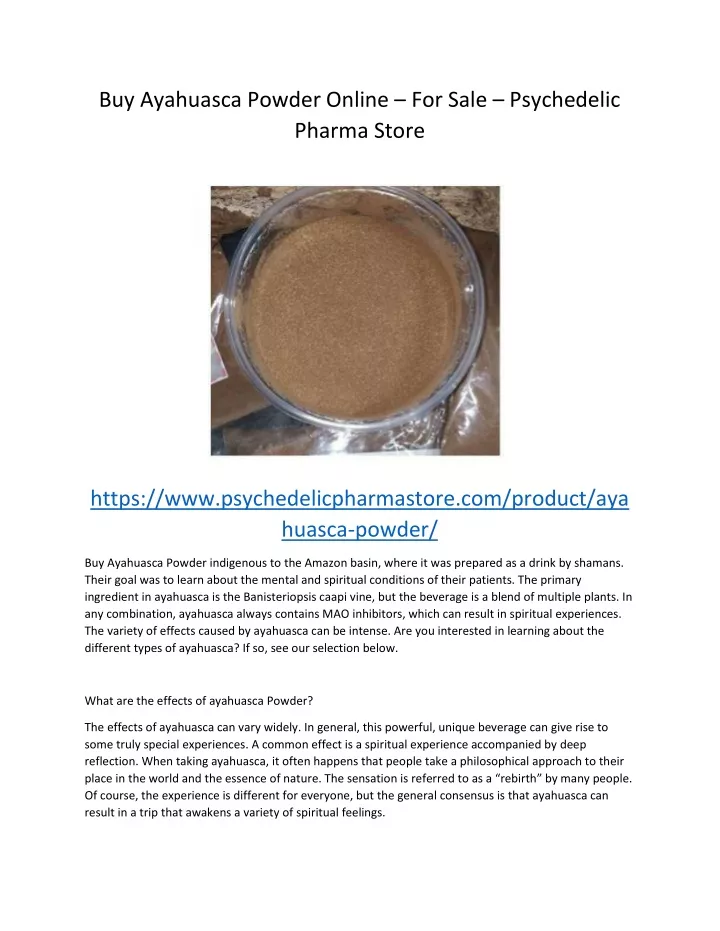 buy ayahuasca powder online for sale psychedelic