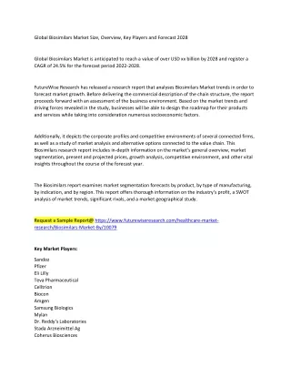 global biosimilars market size overview