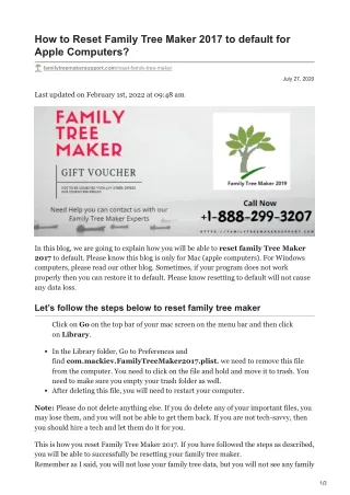 how to reset family tree maker 2017 to default