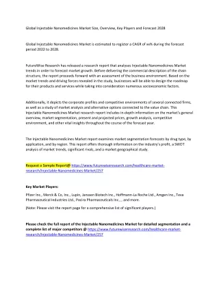 global injectable nanomedicines market size
