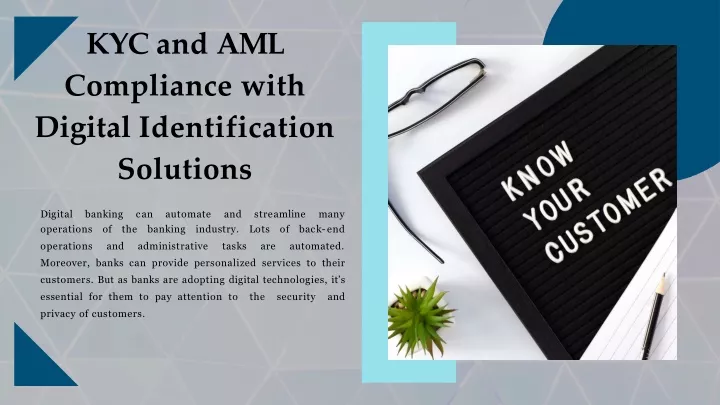 kyc and aml compliance with digital identification solutions