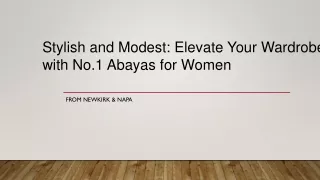 Shop Abayas for Women | Newkirk Napa