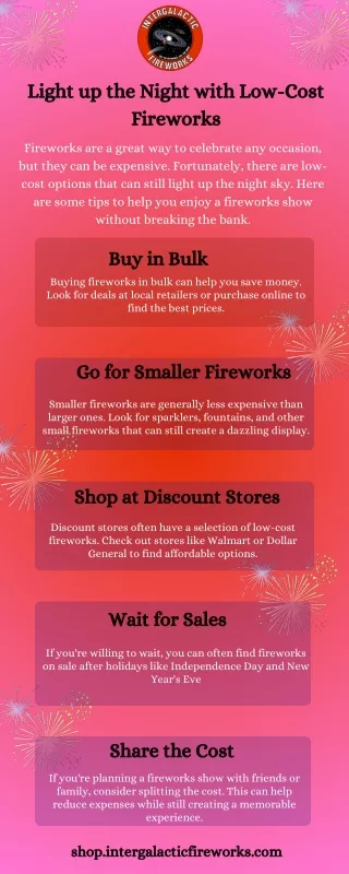Light up the Night with Low-Cost Fireworks