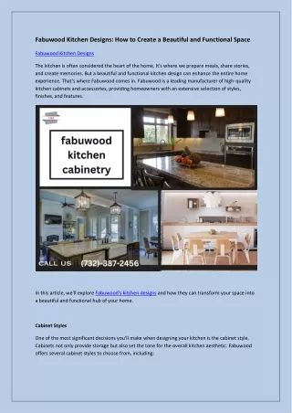Fabuwood Kitchen Designs