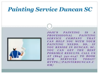 Painting Service Duncan SC