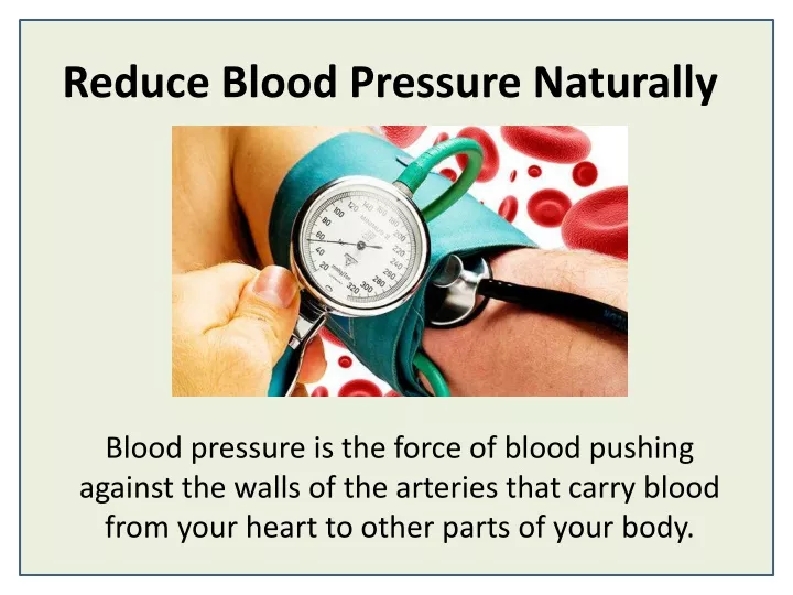 reduce blood pressure naturally