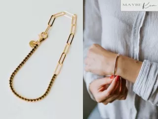 Create a Chic and Modern 14K Gold Paperclip Bracelet - Maybekim