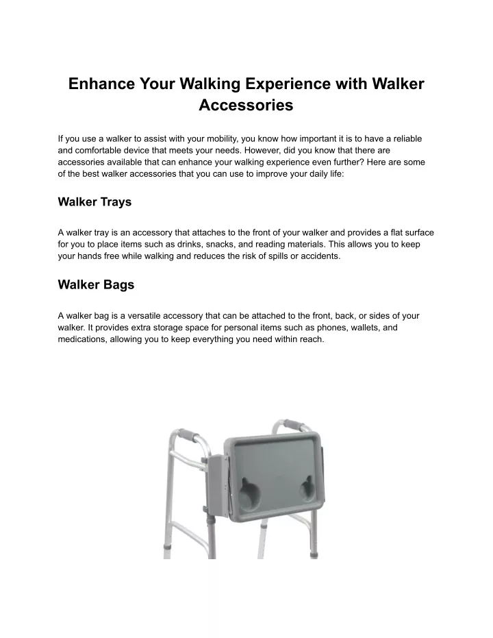 enhance your walking experience with walker