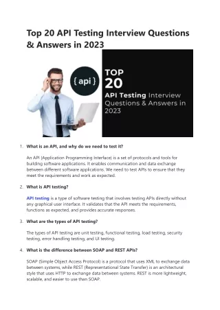 top 20 api testing interview questions answers
