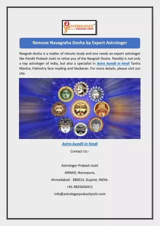 remove navagraha dosha by expert astrologer