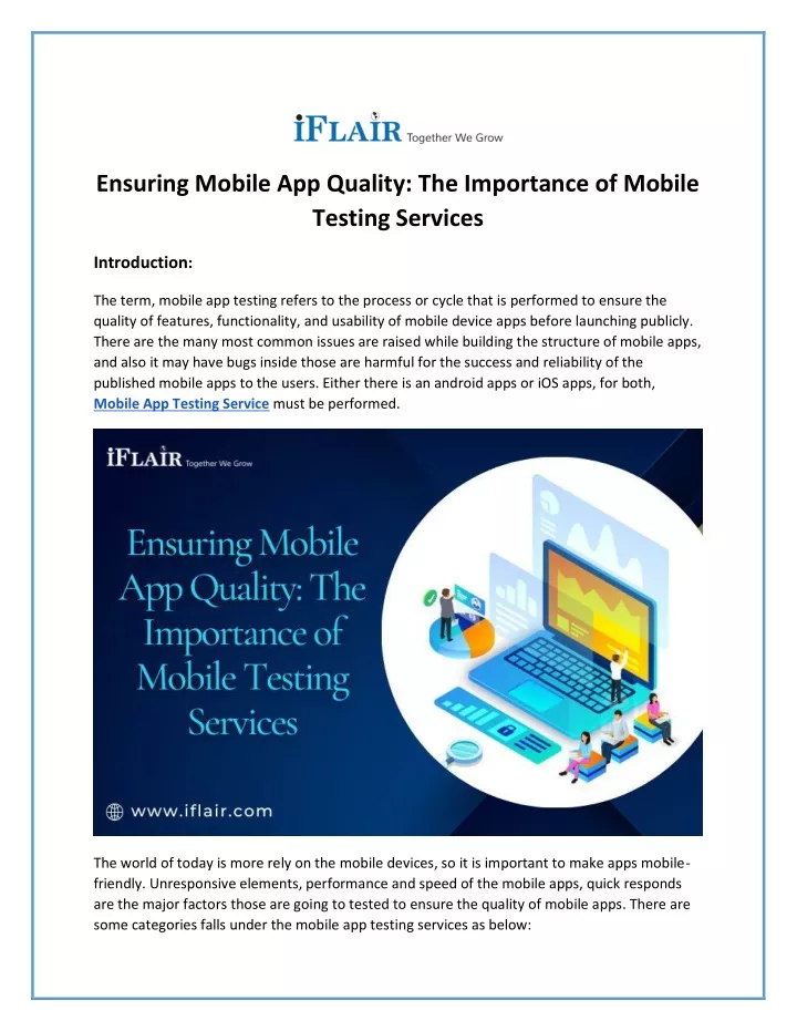 ensuring mobile app quality the importance